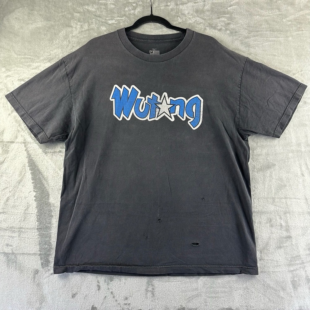 RARE Wu Tang T Shirt Size XL Blue & White Star Logo WuTang Brand By WuWear.